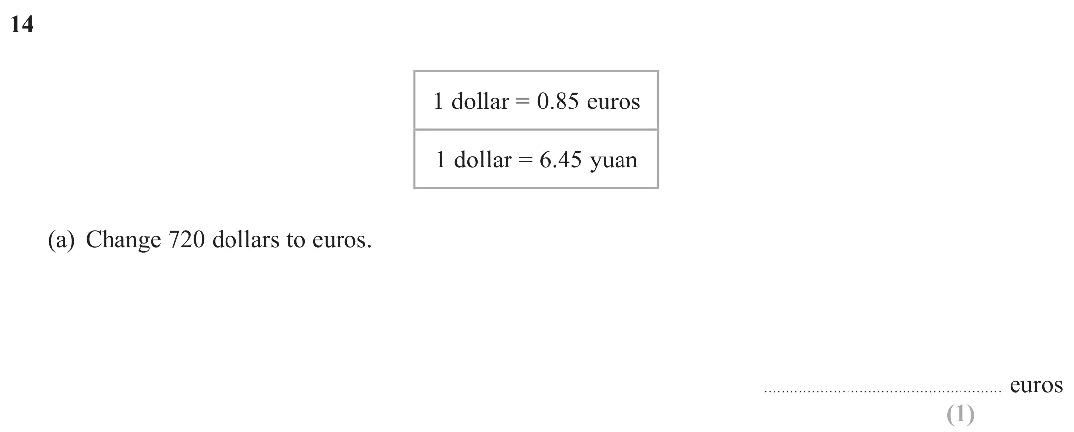 Question 14(a) - Edexcel IGCSE Maths Past Papers - Foundation Calculator June 2023 - Paper 2