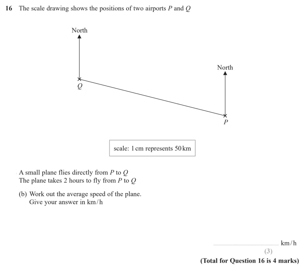 Question 16(b) - Edexcel IGCSE Maths Past Papers - Foundation Calculator June 2023 - Paper 2