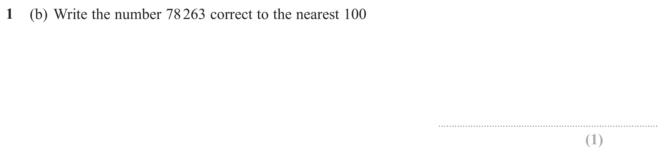 Question 1(b) - Edexcel IGCSE Maths Past Papers - Foundation Calculator June 2023 - Paper 2
