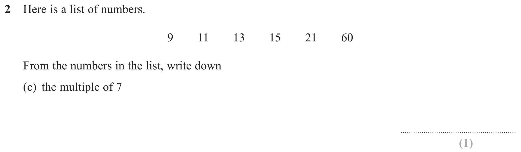 Question 2(c) - Edexcel IGCSE Maths Past Papers - Foundation Calculator June 2023 - Paper 2