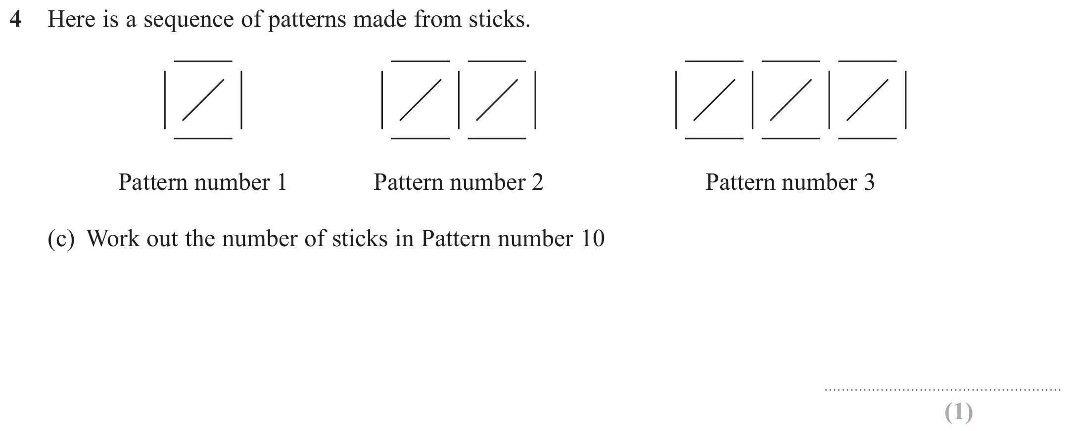 Question 4(c) - Edexcel IGCSE Maths Past Papers - Foundation Calculator June 2023 - Paper 2