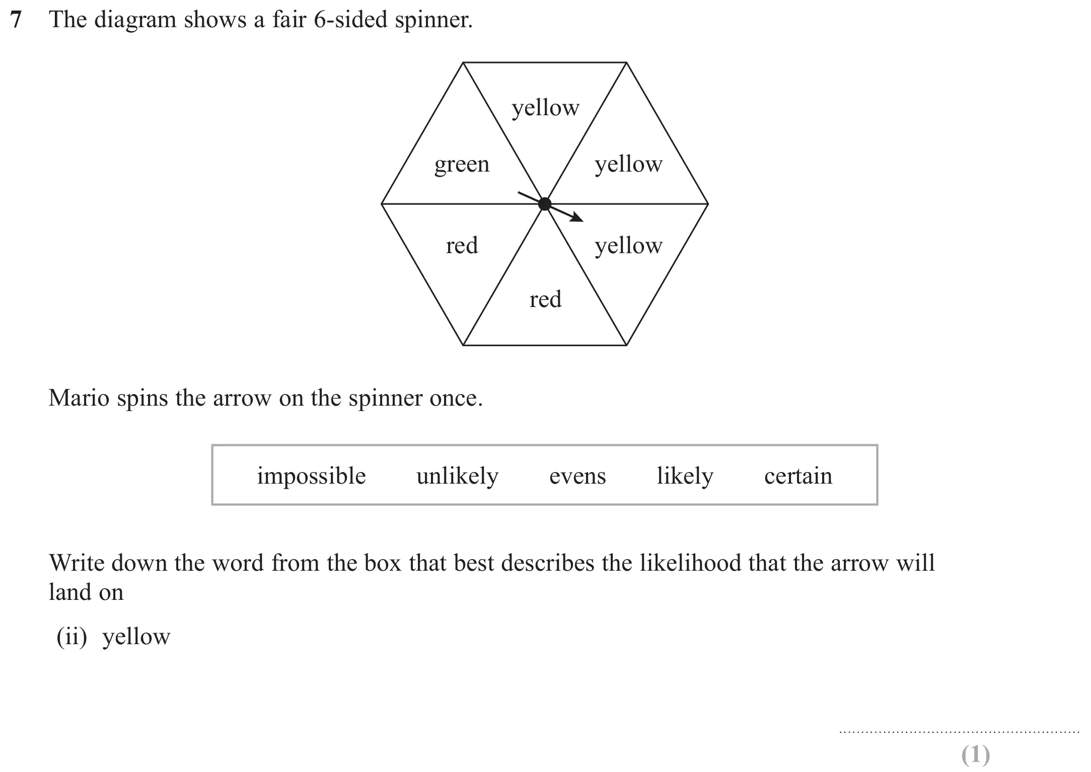 Question 7(ii) - Edexcel IGCSE Maths Past Papers - Foundation Calculator June 2023 - Paper 2