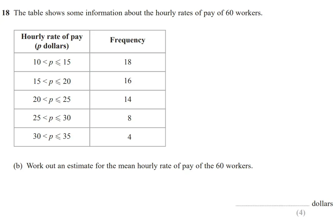 Question 18(b) - Edexcel IGCSE Maths Past Paper - Foundation Calculator November 2024 - Paper 1