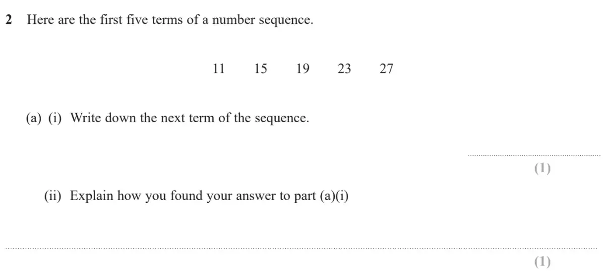 Question 02(a) - Edexcel IGCSE Maths Past Paper - Foundation Calculator November 2024 - Paper 2