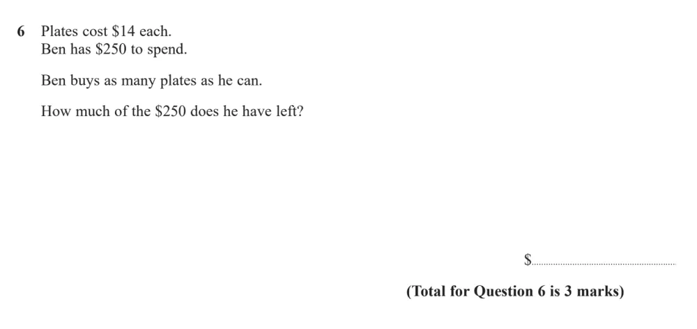 Question 06 - Edexcel IGCSE Maths Past Paper - Foundation Calculator November 2024 - Paper 2