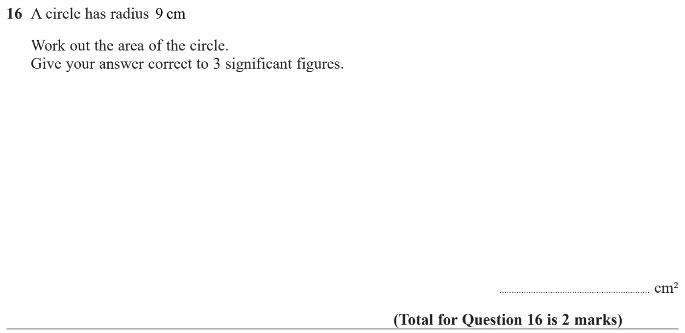 Question 16 - Edexcel IGCSE Maths Past Paper - Foundation Calculator November 2024 - Paper 2