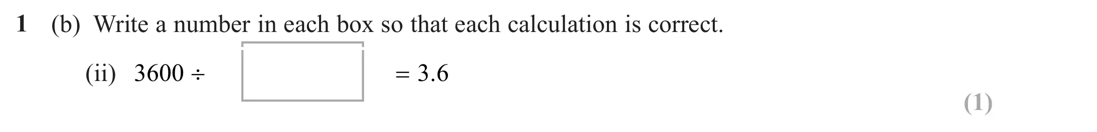 Question 1(b)(ii) - Edexcel IGCSE Maths Past Paper - Foundation Calculator November 2024 - Paper 2