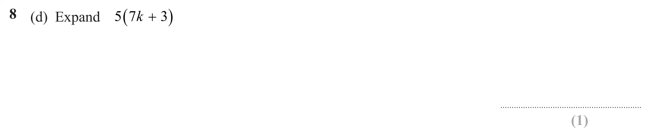 Question 8(d) - Edexcel IGCSE Maths Past Paper - Foundation Calculator November 2024 - Paper 2