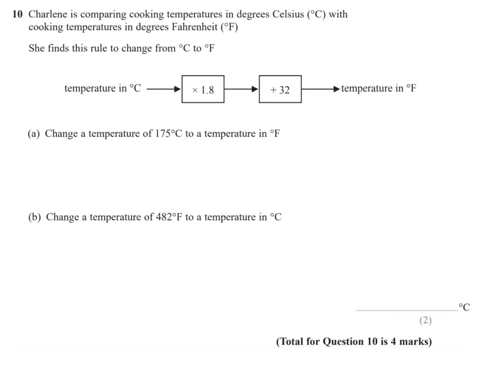 Question 10(a)(b) - Edexcel IGCSE Maths Past Paper - Foundation Resit Calculator June 2024 - Paper 1