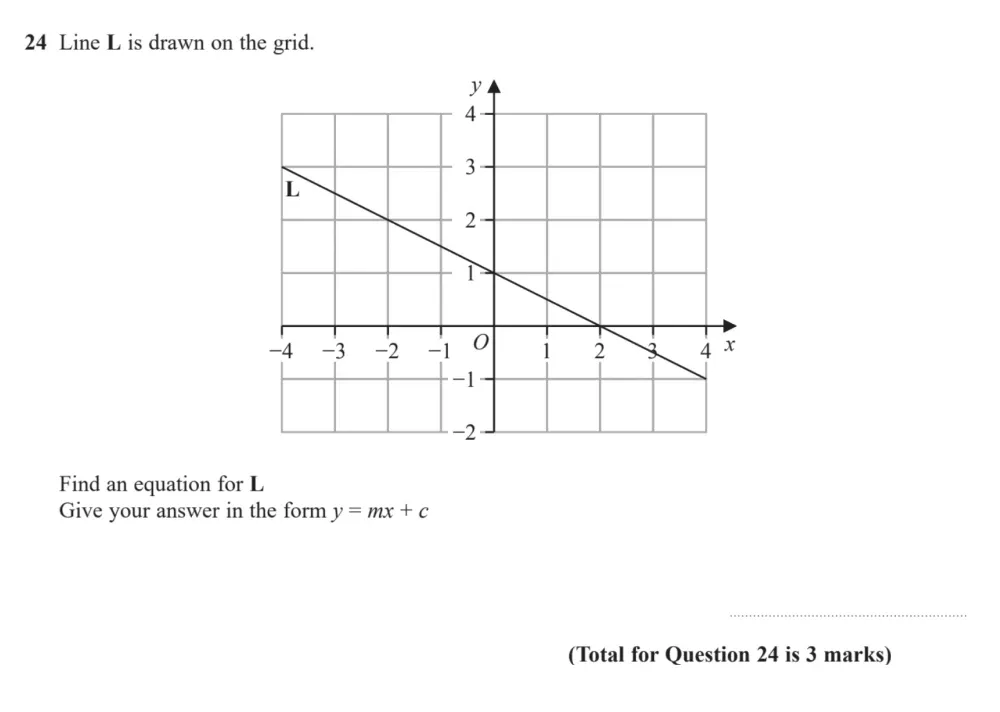 Question 24 - Edexcel IGCSE Maths Past Paper - Foundation Resit Calculator June 2024 - Paper 1