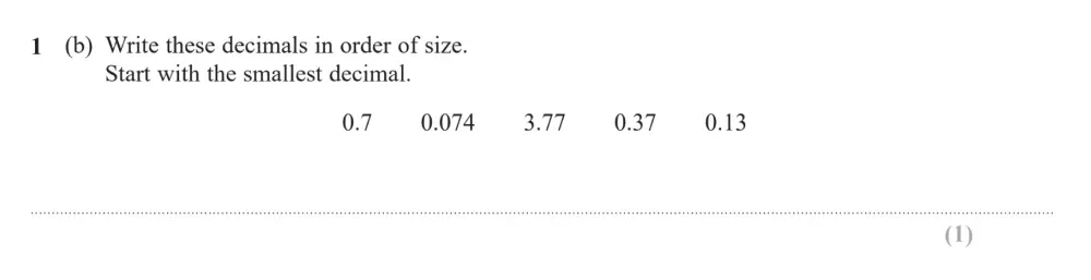Question 01(b) - Edexcel IGCSE Maths Past Paper - Foundation Resit Calculator June 2024 - Paper 2