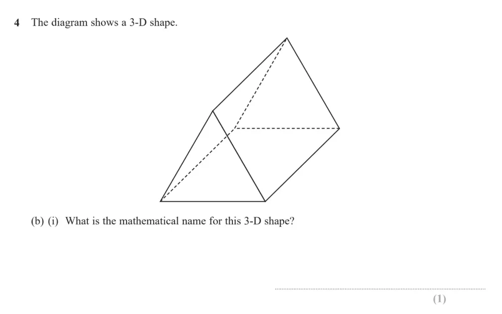 Question 04(b)(i) - Edexcel IGCSE Maths Past Paper - Foundation Resit Calculator June 2024 - Paper 2