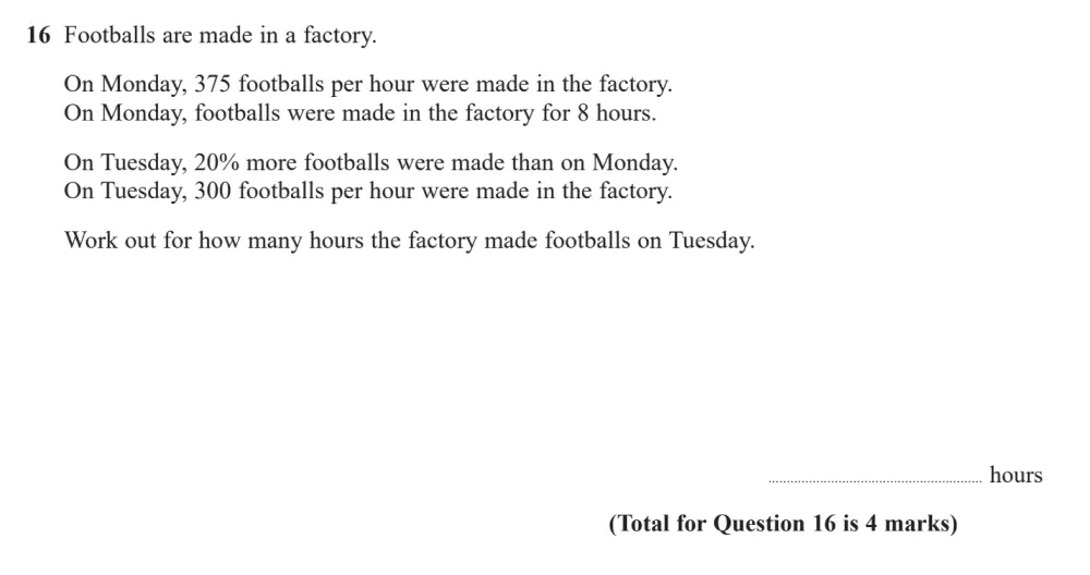 Question 16 - Edexcel IGCSE Maths Past Paper - Foundation Resit Calculator June 2024 - Paper 2
