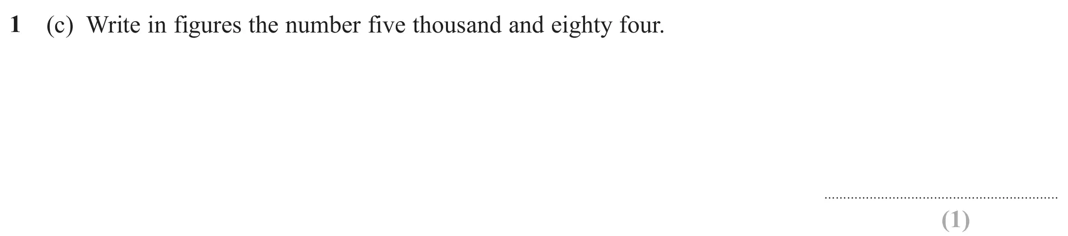 Question 1(c) - Edexcel IGCSE Maths Past Paper - Foundation Resit Calculator June 2024 - Paper 2