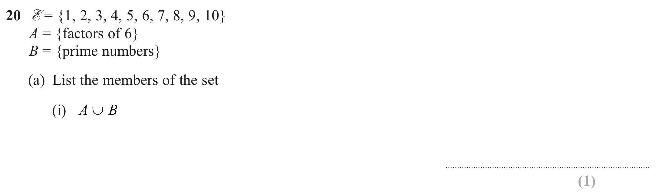 Question 20(a)(i) - Edexcel IGCSE Maths Past Paper - Foundation Resit Calculator June 2024 - Paper 2