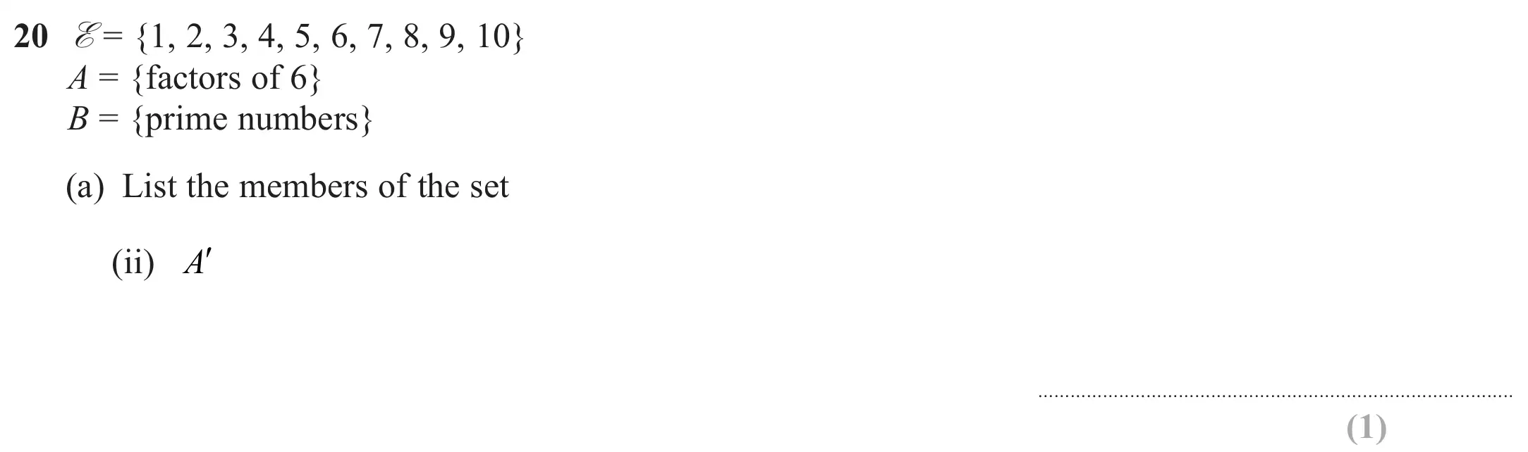 Question 20(a)(ii) - Edexcel IGCSE Maths Past Paper - Foundation Resit Calculator June 2024 - Paper 2