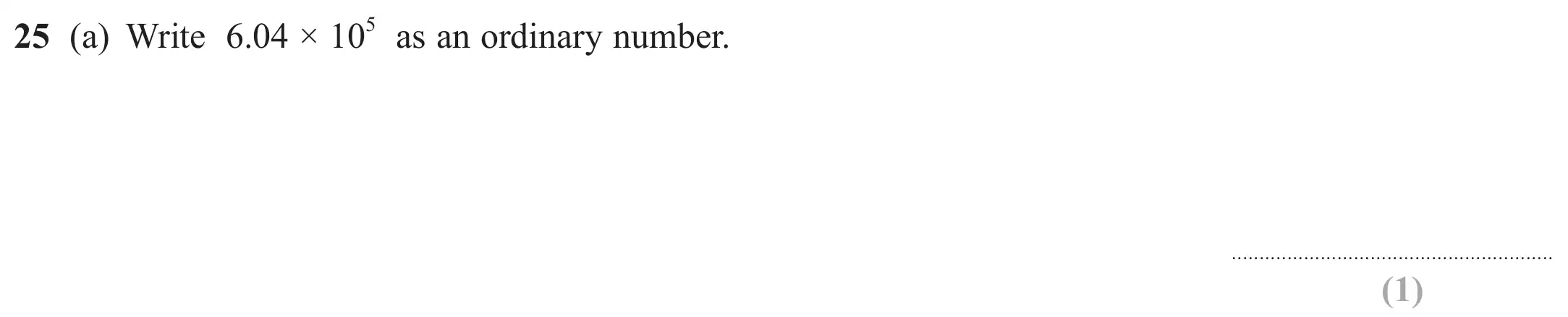 Question 25(a) - Edexcel IGCSE Maths Past Paper - Foundation Resit Calculator June 2024 - Paper 2