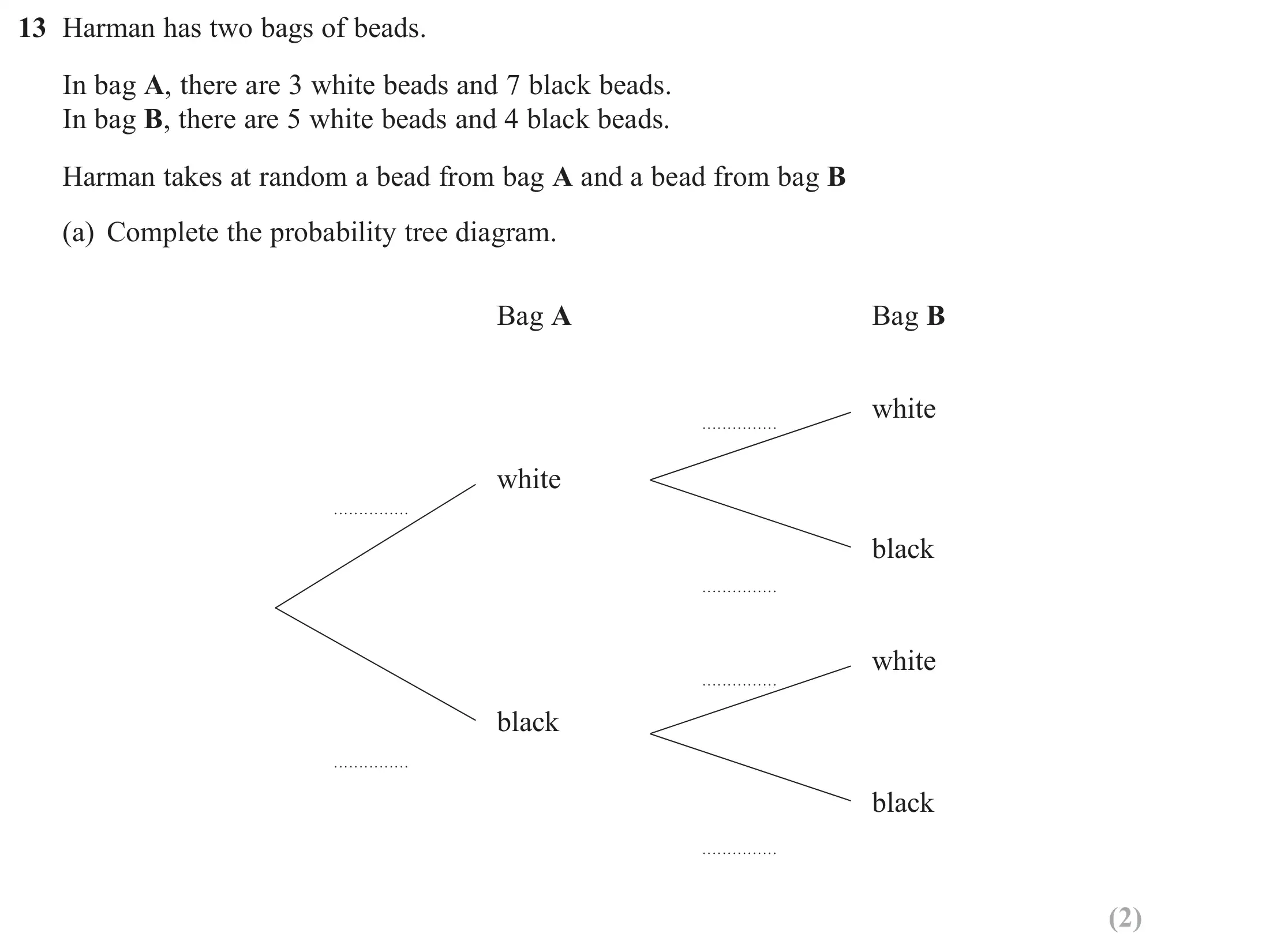 Question 13(a) - Edexcel IGCSE Maths Past Papers - Higher Calculator June 2024 - Paper 1