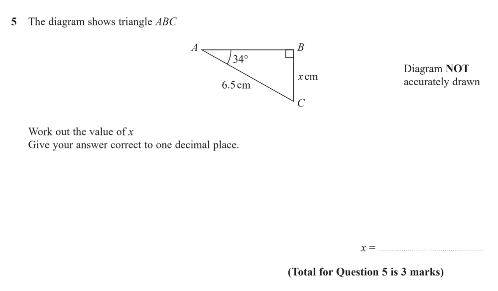 Question 05 - Edexcel IGCSE Maths Past Paper - Higher Calculator June 2024 - Paper 2