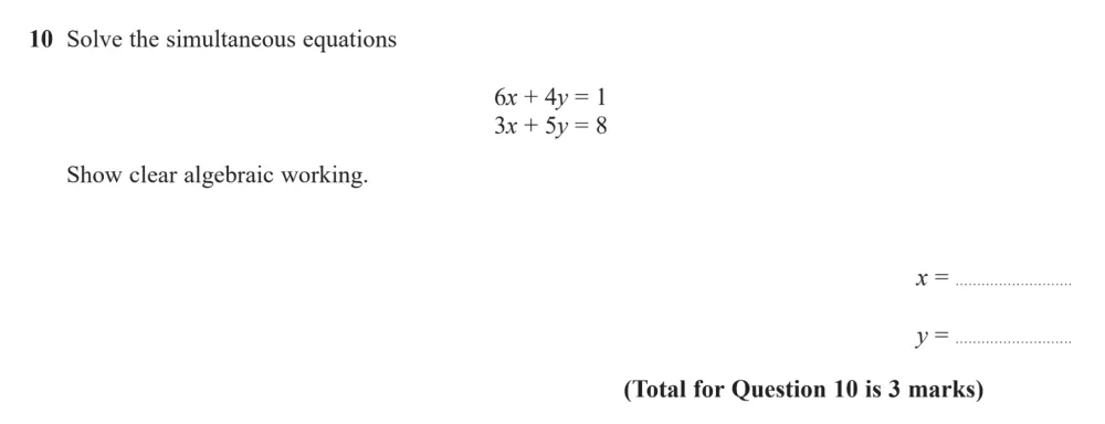 Question 10 - Edexcel IGCSE Maths Past Paper - Higher Calculator June 2024 - Paper 2