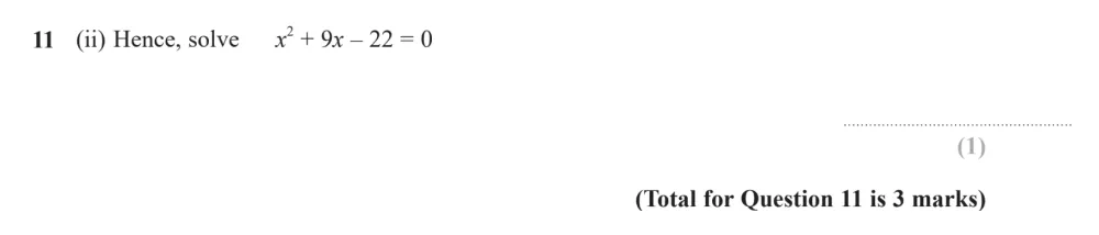 Question 11(ii) - Edexcel IGCSE Maths Past Paper - Higher Calculator June 2024 - Paper 2