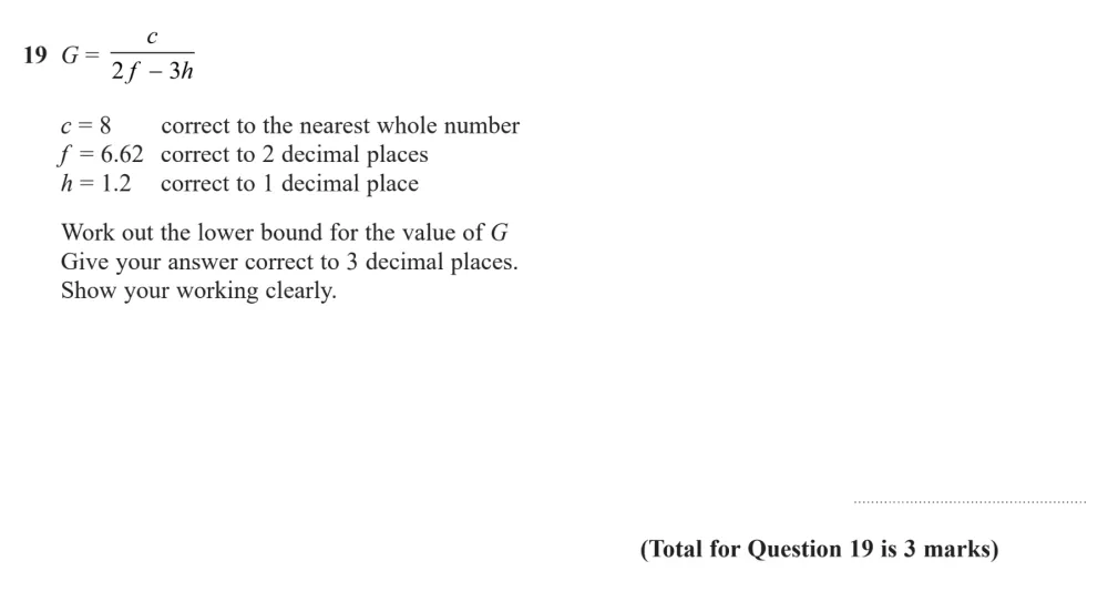 Question 19 - Edexcel IGCSE Maths Past Paper - Higher Calculator June 2024 - Paper 2