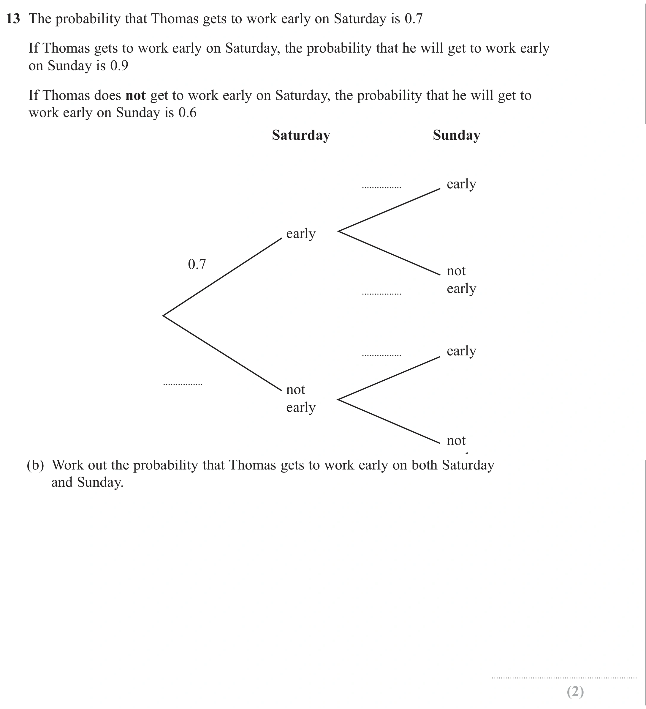 Question 13(b) - Edexcel IGCSE Maths Past Paper - Higher Calculator November 2024 - Paper 1