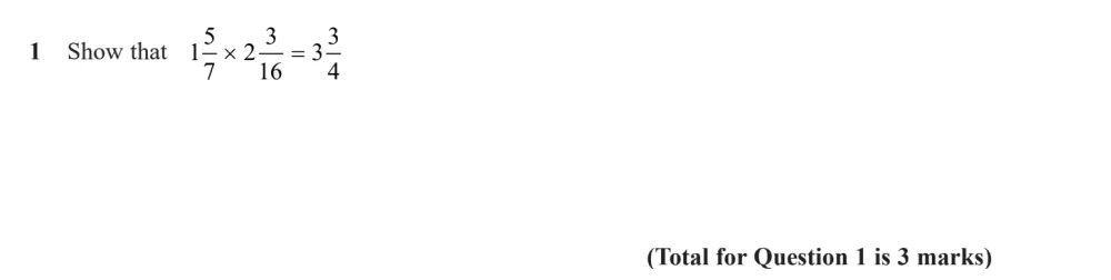 Question 01 - Edexcel IGCSE Maths Past Papers - Higher Calculator November 2024 - Paper 2