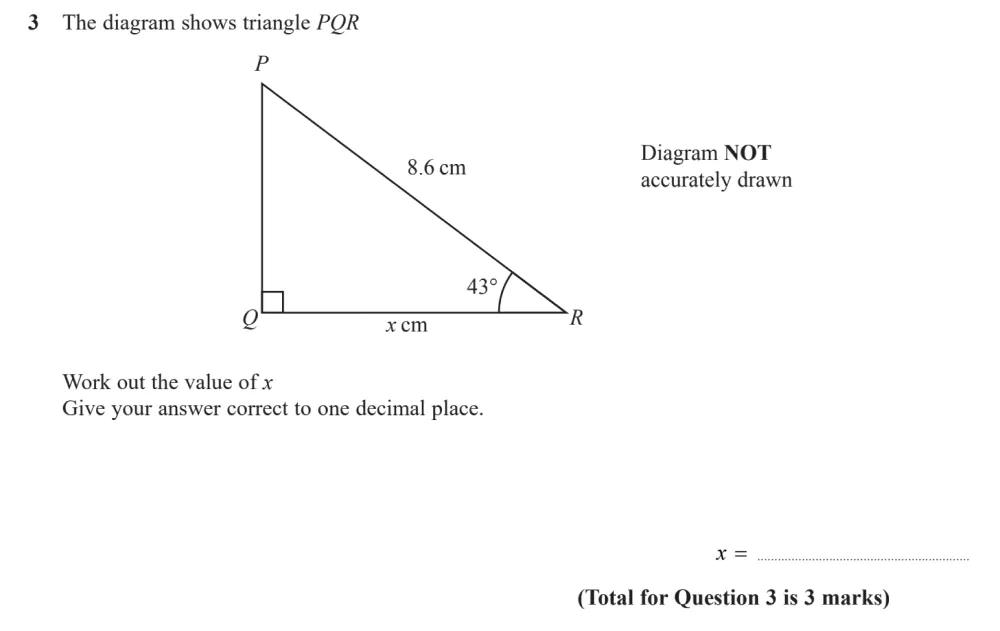 Question 03 - Edexcel IGCSE Maths Past Papers - Higher Calculator November 2024 - Paper 2