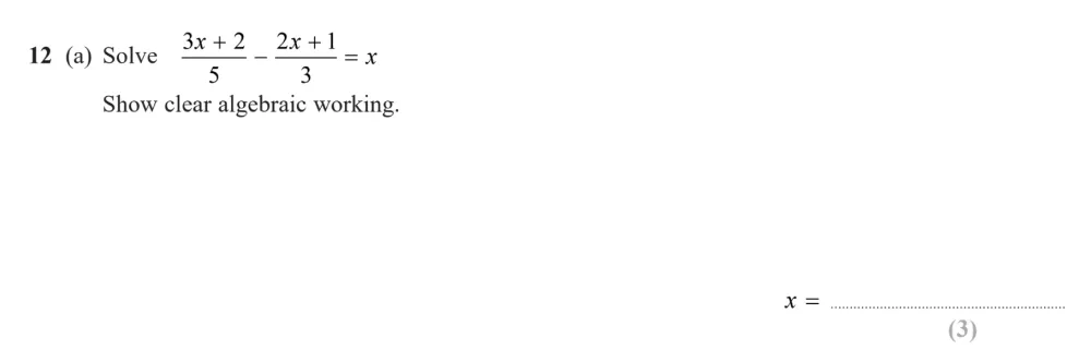 Question 12(a) - Edexcel IGCSE Maths Past Papers - Higher Calculator November 2024 - Paper 2