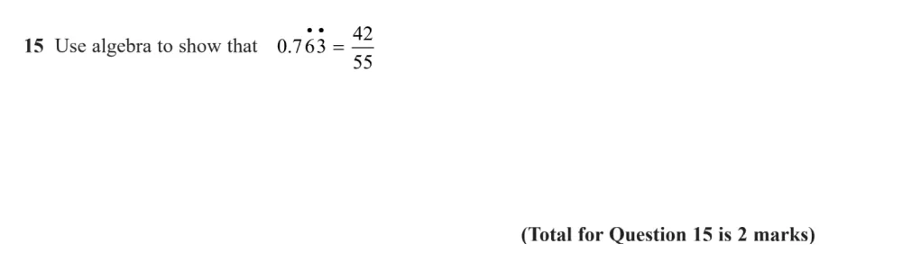 Question 15 - Edexcel IGCSE Maths Past Papers - Higher Calculator November 2024 - Paper 2