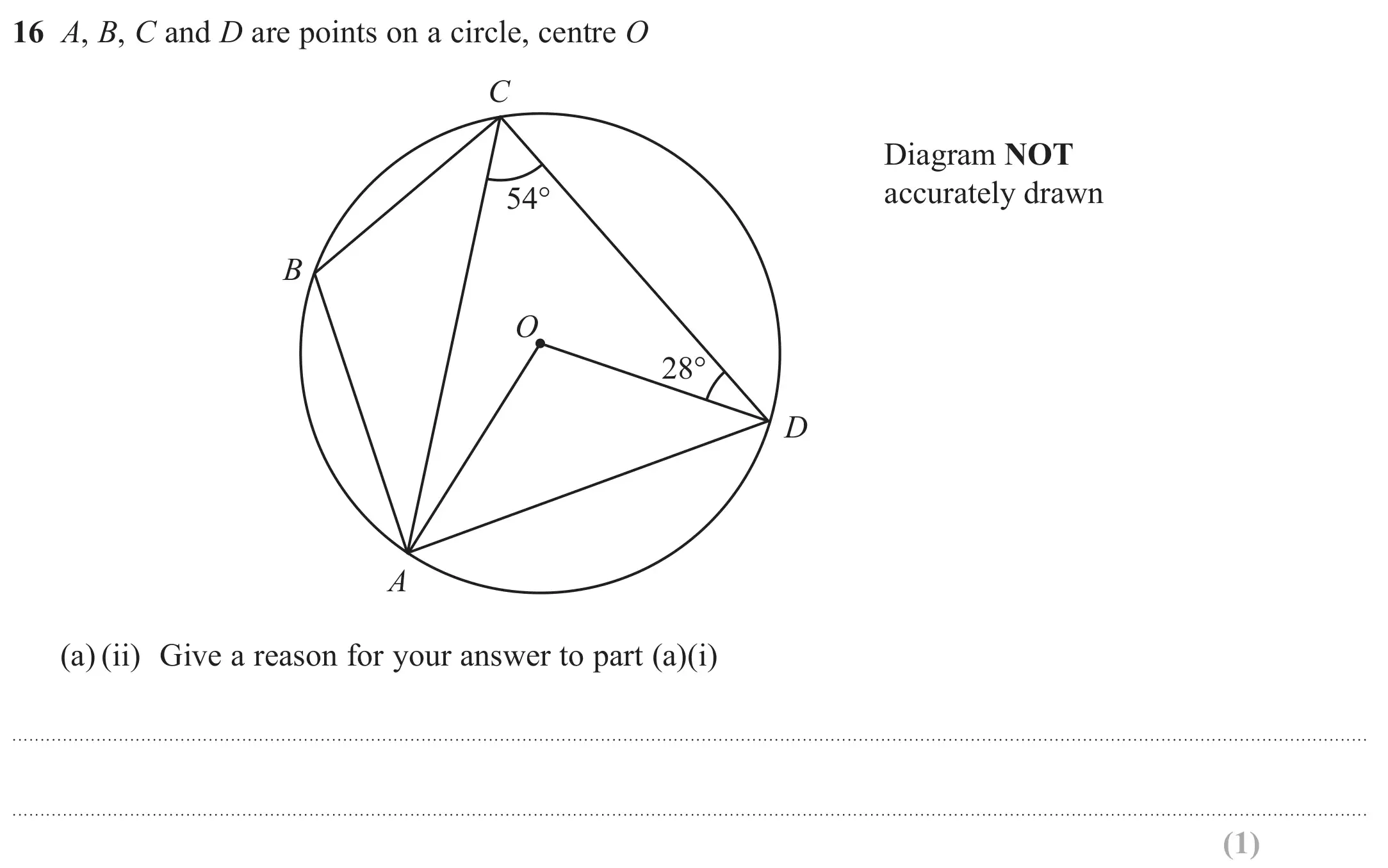 Question 16(a)(ii) - Edexcel IGCSE Maths Past Papers - Higher Calculator November 2024 - Paper 2