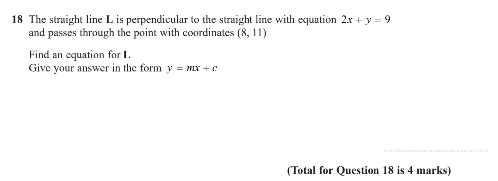 Question 18 - Edexcel IGCSE Maths Past Papers - Higher Calculator November 2024 - Paper 2