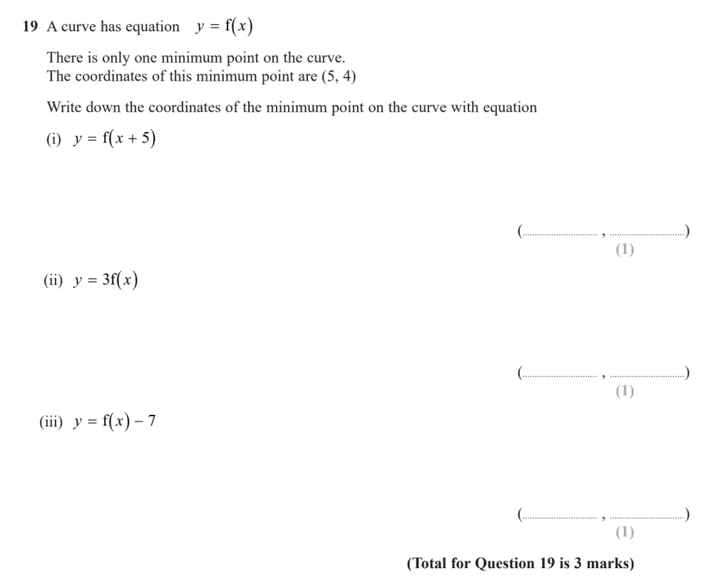 Question 19 - Edexcel IGCSE Maths Past Papers - Higher Calculator November 2024 - Paper 2
