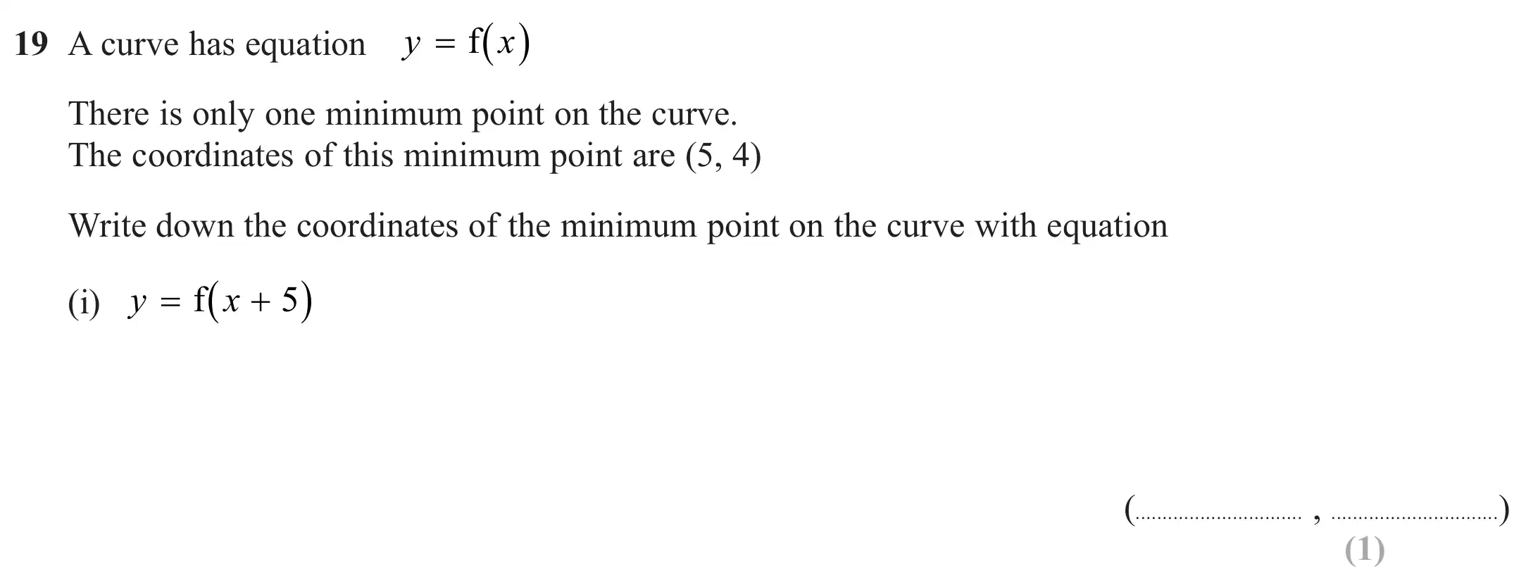 Question 19(i) - Edexcel IGCSE Maths Past Papers - Higher Calculator November 2024 - Paper 2