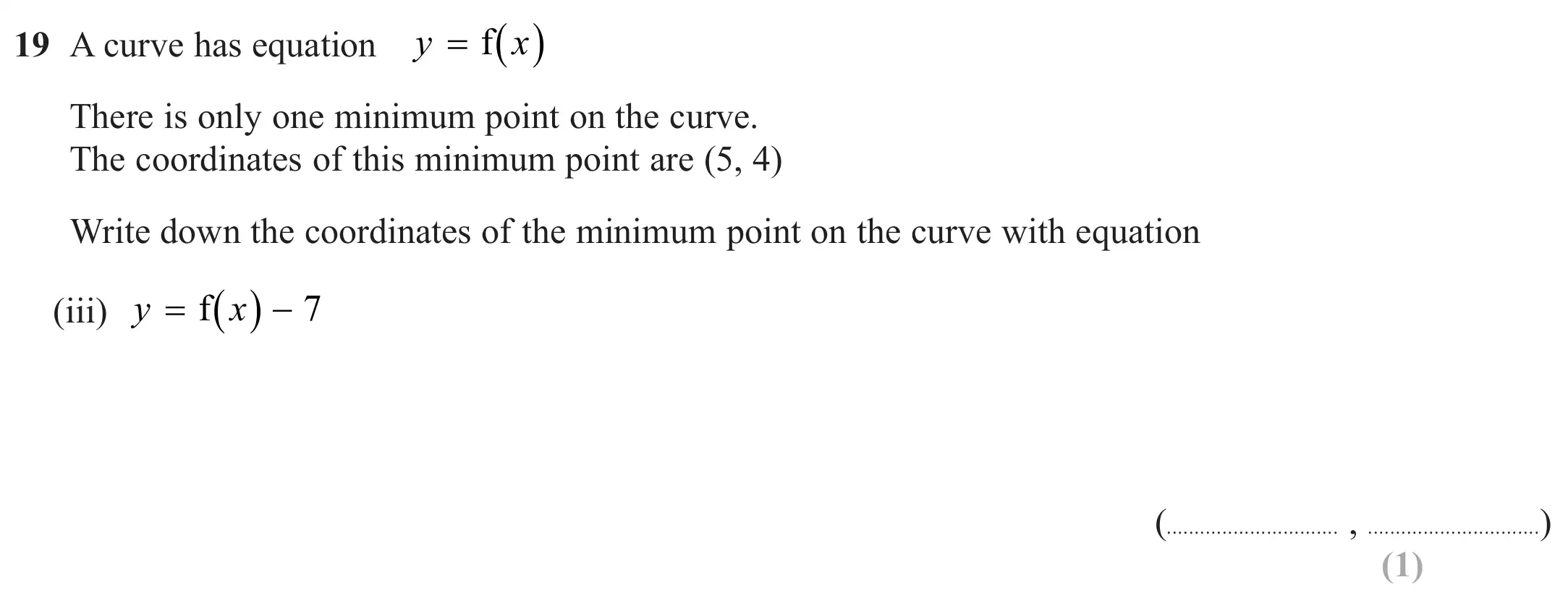 Question 19(iii) - Edexcel IGCSE Maths Past Papers - Higher Calculator November 2024 - Paper 2