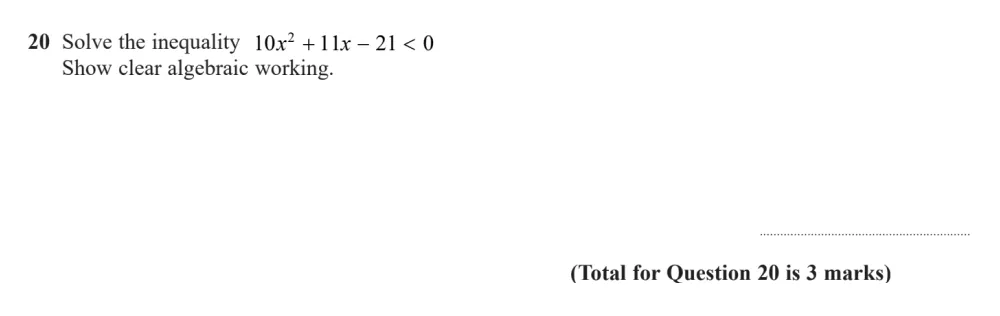 Question 20 - Edexcel IGCSE Maths Past Papers - Higher Calculator November 2024 - Paper 2