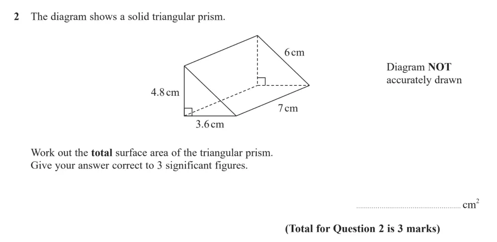 Question 02 - Edexcel IGCSE Maths Past Papers - Higher Resit Calculator January 2023 - Paper 1