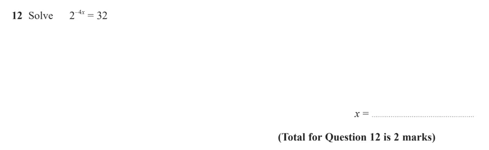 Question 12 - Edexcel IGCSE Maths Past Papers - Higher Resit Calculator January 2023 - Paper 1