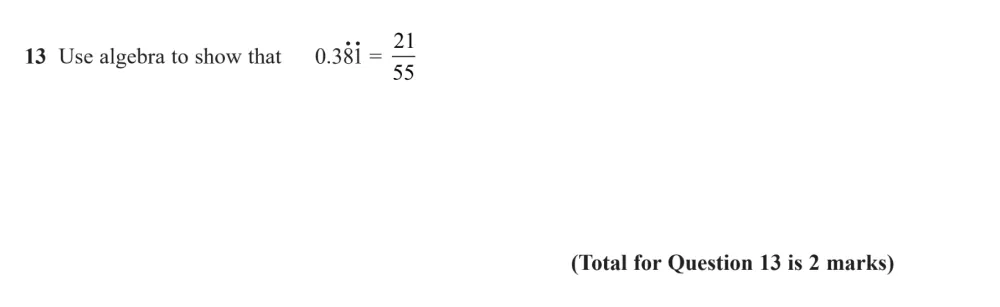 Question 13 - Edexcel IGCSE Maths Past Papers - Higher Resit Calculator January 2023 - Paper 1