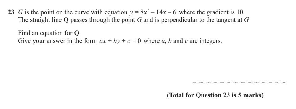 Question 23 - Edexcel IGCSE Maths Past Papers - Higher Resit Calculator January 2023 - Paper 1