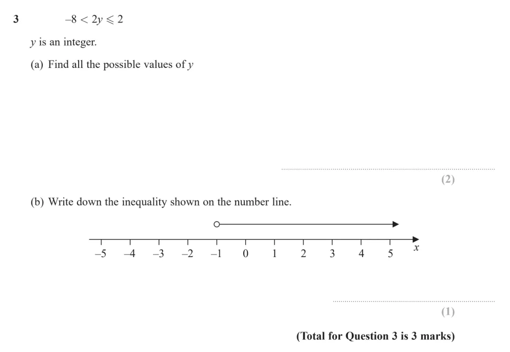 Question 03(a) - Edexcel IGCSE Maths Past Papers - Higher Resit Calculator January 2023 - Paper 2