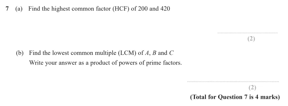 Question 07 - Edexcel IGCSE Maths Past Papers - Higher Resit Calculator January 2023 - Paper 2