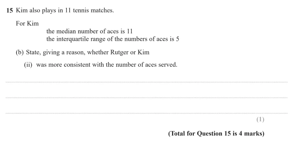 Question 15(b)(ii) - Edexcel IGCSE Maths Past Papers - Higher Resit Calculator January 2023 - Paper 2