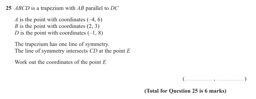 Question 25 - Edexcel IGCSE Maths Past Papers - Higher Resit Calculator January 2023 - Paper 2