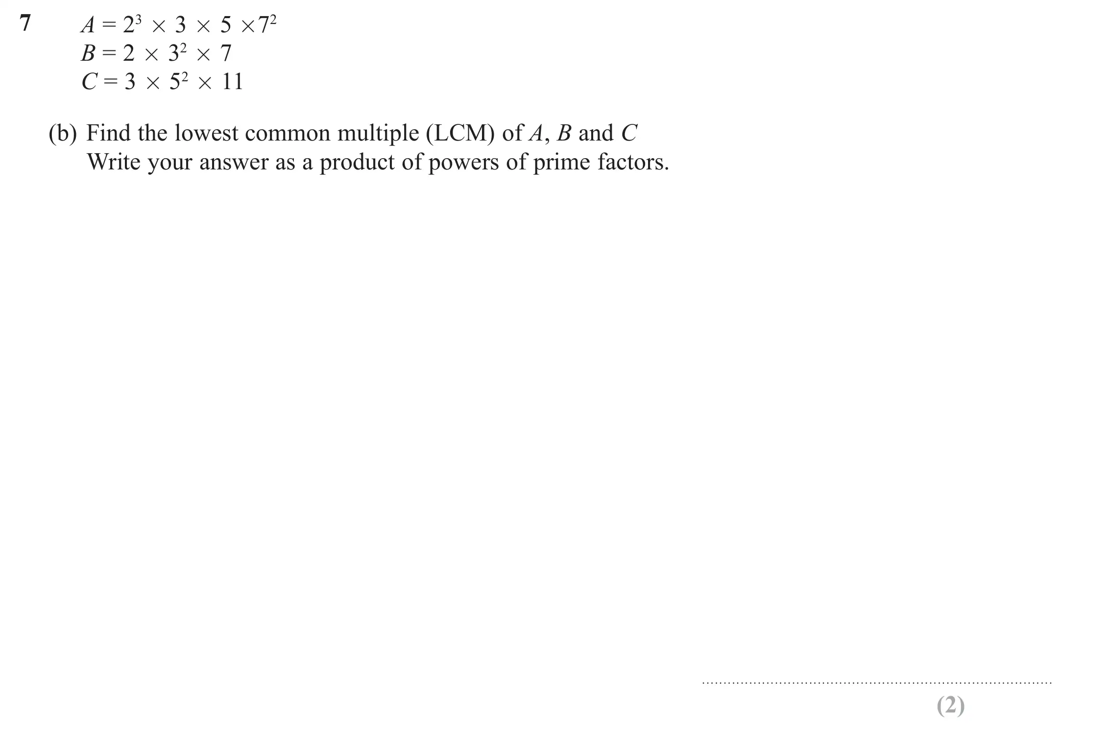 Question 7(b) - Edexcel IGCSE Maths Past Papers - Higher Resit Calculator January 2023 - Paper 2