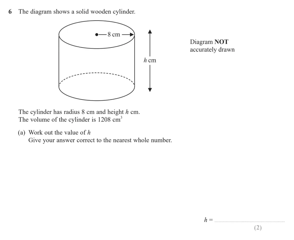 Question 06(a) - Edexcel IGCSE Maths Past Paper - Higher Resit Calculator June 2024 - Paper 1