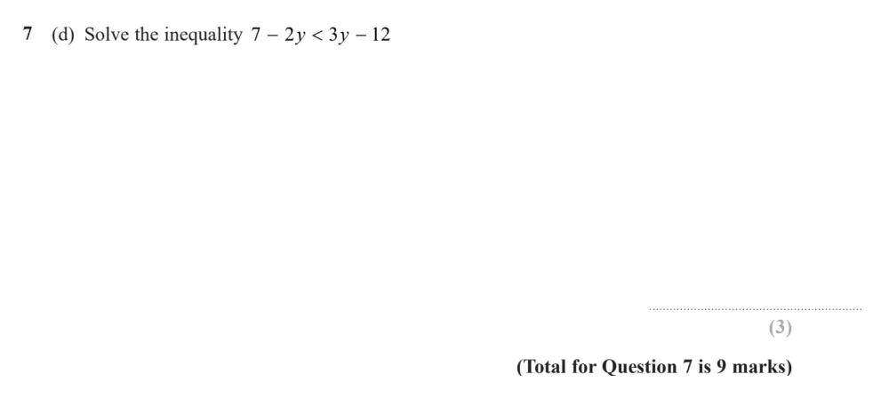 Question 07(d) - Edexcel IGCSE Maths Past Paper - Higher Resit Calculator June 2024 - Paper 1