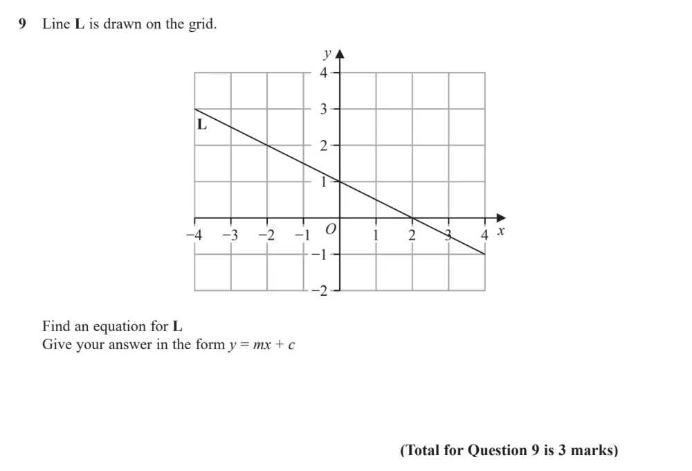 Question 9 - Edexcel IGCSE Maths Past Paper - Higher Resit Calculator June 2024 - Paper 1