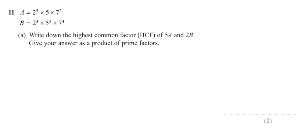 Question 11(a) - Edexcel IGCSE Maths Past Paper - Higher Resit Calculator June 2024 - Paper 1